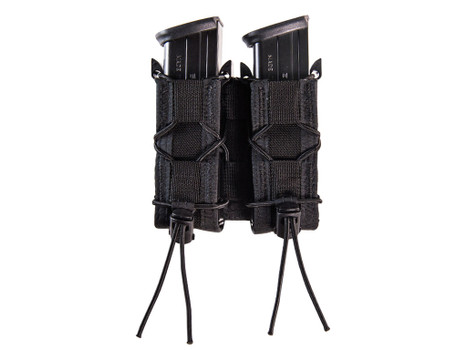 High Speed Gear 13PT12BK TACO Mag Pouch Double Black Nylon Belt Compatible w/ Pistol