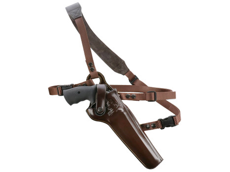 Galco KK172H Kodiak Chest Holster Havana Brown Leather Sholder Strap,Torso Strap Fits Taurus Raging Bull Fits S&W 460/500 8.375" Right Hand