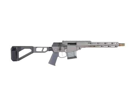 Q LLC MINIFIX55612INPISTOL Mini Fix 5.56 NATO 12" Gray Tapered Threaded Barrel, M-LOK Handguard, Gray Picatinny Rail Receiver, Adj Folding Stock, Polymer Grip