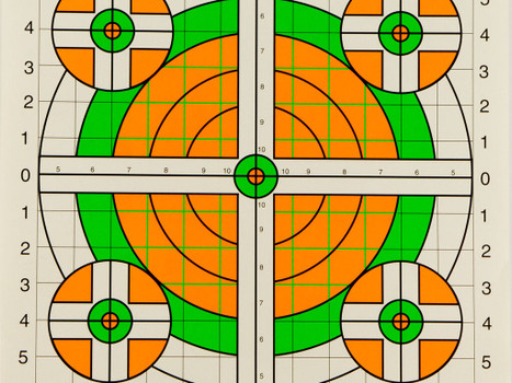 Champion Targets 45761 Score Keeper Bullseye Paper Hanging 100 yds Rifle 14" x 18" Green/Orange 12 PK