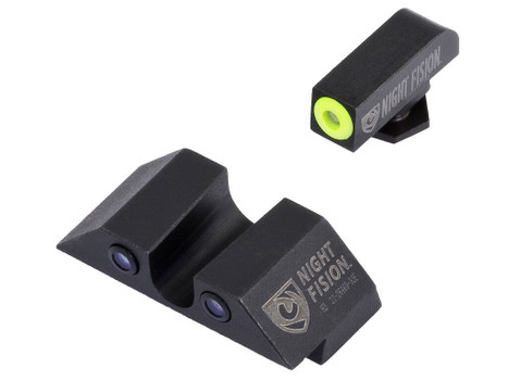 Night Fision GLK003007YGZ Tritium Night Sights For Glock Green Tritium Yellow Outline Front Sight- Green Tritium Black Outline Rear Sight Glock 42/43/43X