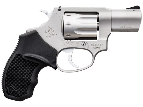 Taurus 2942M029 942 22 WMR 8rd 2" Barrel, Overall Matte Finish Stainless Steel & Finger Grooved Black Polymer Grip