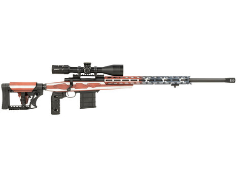 Howa HCRA73107USKMDT M1500 APC Chassis 308 Win 10+1 (3 Mags) 24" HB, American Flag Cerakote, Luth-AR MBA-4 Stock with Aluminum Chassis, 4-16x50 Scope, Bipod & 2 Grips