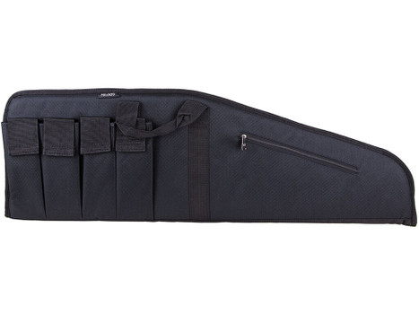 Bulldog BD420 Extreme Tactical 45" Black Water-Resistant Nylon, Tricot Lining, 4 External Velcro Magazine Pouches, Soft Padding