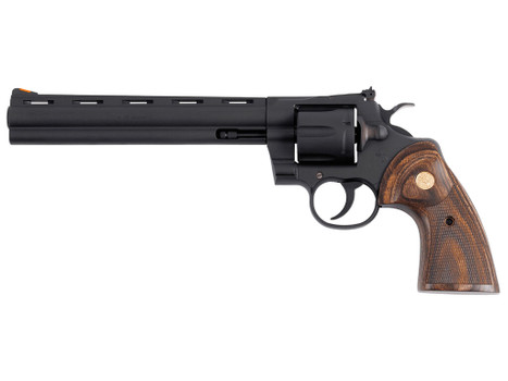 Colt Mfg PYTHONBM8WTS Python 357 Mag/38 Special 6 Shot 8" Matte Blued Vent Rib Carbon Steel Barrel, Cylinder & Frame, Wood Grip, Exposed Hammer