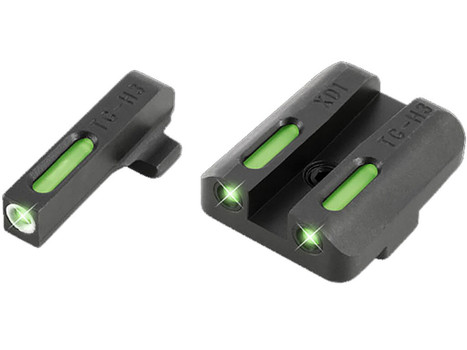 TruGlo TG13XD1A TFX Black | Green Tritium & Fiber Optic White Outline Front Sight Green Tritium & Fiber Optic Rear Sight
