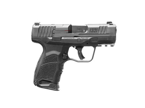 HK 81000550 CC9 9mm Luger 10+1/12+1 3.32" Black Polygonal Rifled Barrel, Optic Ready/Serrated Steel Slide, Polymer Frame w/Picatinny Rail, Black Interchangeable Backstrap Grip