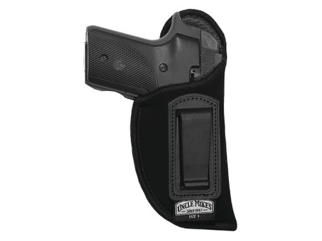 Uncle Mike's 89362 Inside The Pants Holster IWB Size 36 Black Suede Like Belt Clip Fits Sm Frame 5rd Revolver w/Hammer Spur Fits 2" Barrel Left Hand