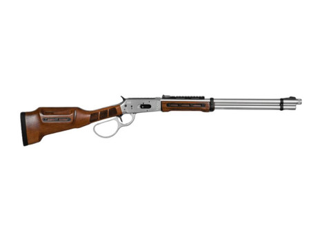 Derya Firearms RAN.20.45 RAN 45 Long Colt 9+1 20" Polished Nickel Threaded Barrel & Steel Receiver w/Picatinny Rail, M-LOK Forend, Walnut Fixed w/M-LOK Stock