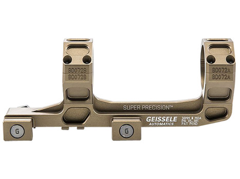 Geissele Automatics AR15 Super Precision Scope Mount/Ring Combo Desert Dirt Color Anodized