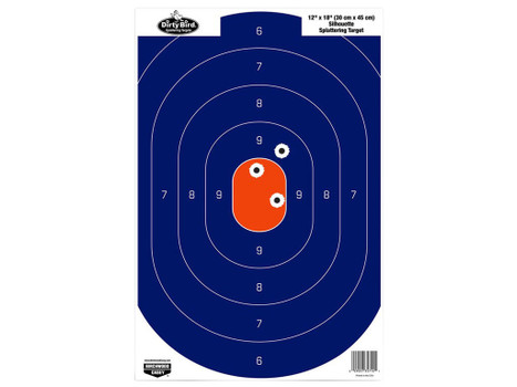 Birchwood Casey 35718 Dirty Bird Silhouette Tagboard Hanging Universal 12" x 18" Blue/Orange 8 Per Pkg