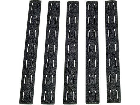 BCM KMRRPBLK5 Rail Panel Kit AR Platform KeyMod 5.55" Black Polymer 5 Pack