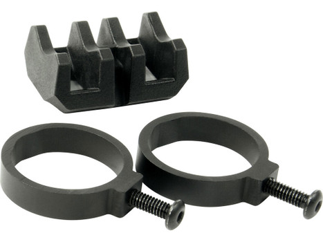 Magpul MAG614-BLK Light Mount V-Block and Rings Black Anodized Aluminum/Polymer