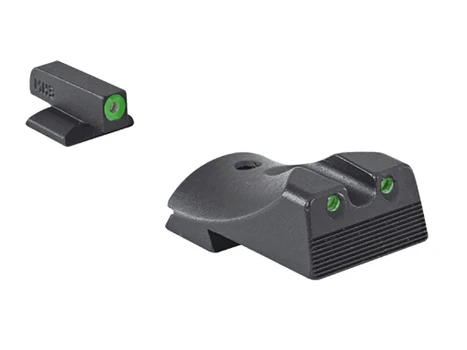 Meprolight USA 412183111 Hyper-Bright Green Tritium Green Outline Front Sight-Green Tritium Black Outline Rear Sight Kimber 1911 Slant
