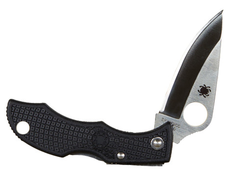 Spyderco Ladybug 3 1.94" Folding Clip Point Plain VG-10 Stainless Steel Blade FRN Black Handle