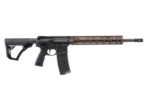 Daniel Defense 0219103270047 DD4 RIII 5.56x45mm NATO 16" 30+1, Black Rec/Furniture, OEM Stock & Grip, 12.50" FDE M-Lok Handgaurd, Ambi Controls