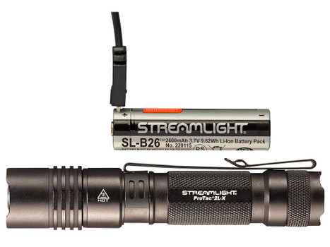 Streamlight 88082 ProTac 2L-X USB Flashlight Black Anodized 40/500 Lumens White LED