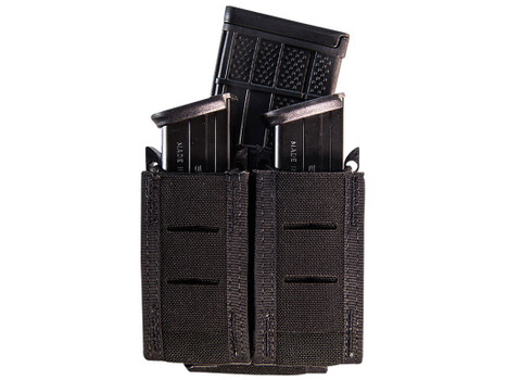 High Speed Gear 41PT02BK TACO Duty Double Pistol Mag, Black Nylon with MOLLE Exterior, Fits MOLLE & 2" Belt