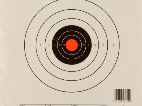 Champion Targets 45724 Score Keeper Slow Fire Bullseye Paper Hanging 50 foot Pistol 11" x 16" Black/Orange 12 PK