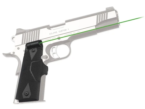 Crimson Trace 0141001 Lasergrips Fits 1911/1911A1, Green Laser Black Polymer