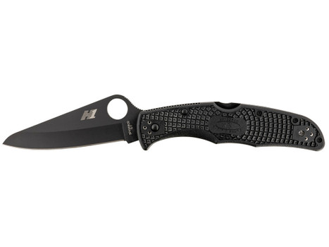Spyderco C91PBBK2 Pacific Salt 2 3.78" Folding Drop Point Plain Black H2 Steel Blade/ Black Textured FRN Handle