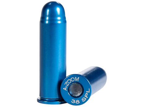 A-Zoom 16318 Revolver Blue Snap Caps 38Special 12Pack