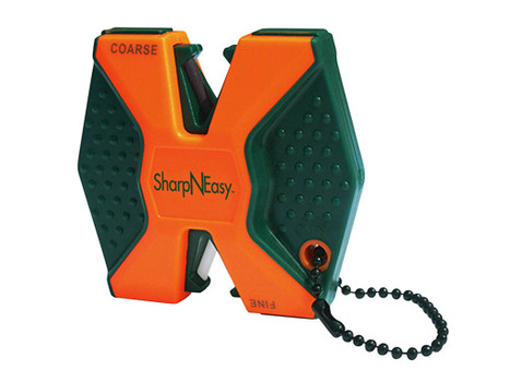AccuSharp 336C SharpNEasy 2-Step Sharpener Fine/Coarse Ceramic Sharpener Plastic Handle Black/Orange