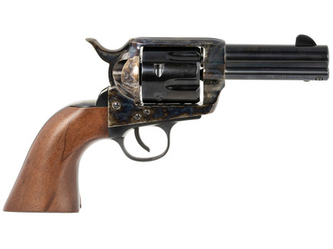 Traditions SAT73005 1873 Frontier 357 Mag 6rd 3.50" Blued Cylinder & Barrel Color Case Hardened Steel Frame Walnut Navy Size Grip