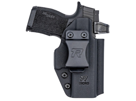 Rounded Gear RGUNVRSLCMPCTBLK Universal Kydex IWB Black Kydex Belt Clip Fits Compact Sized Handguns Right Hand