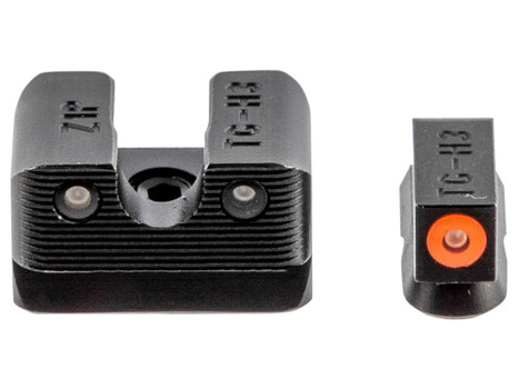TruGlo TG231Z1C Tritium Pro Black | Green Tritium Orange Outline Front Sight Green Tritium Rear Sight