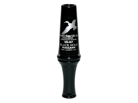 Haydel's Game Calls BH07 Black Hole Open Call Double Reed Mallard Sounds Attracts Ducks Black Polycarbonate