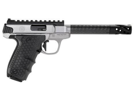 Smith & Wesson 12080 Performance Center Victory Target 22 LR 6" CF MB 10+1 Stainless Steel Tandemkross Black HiveGrip with Integrated Target Thumb Rest Grip