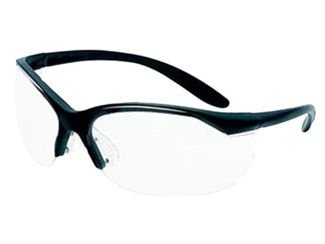 Howard Leight R01535 Uvex Vapor II Shooting Glasses Adult Clear Lens Anti-Fog Polycarbonate Black Frame