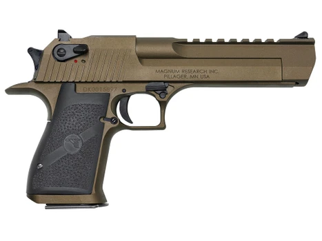 Magnum Research DE50BB Desert Eagle Mark XIX 50 AE 6" 7+1 Burnt Bronze Cerakote Carbon Steel Frame & Slide Black Rubber Grip