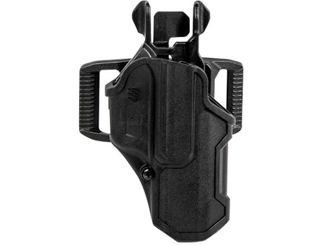 Blackhawk 410200BKL T-Series L2C Light Bearing OWB Black Polymer Belt Slide Compatible w/Glock 17/19/22/23/31/32/45/47 Left Hand
