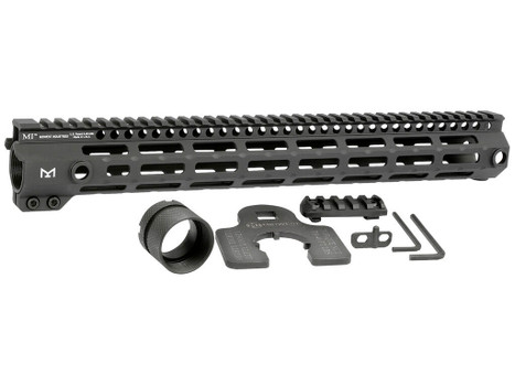 Midwest Industries MIG4M15 Tactical G4M Handguard AR-15 Black Hardcoat Anodized Black 15' 6061-T6 Aluminum M-LOK
