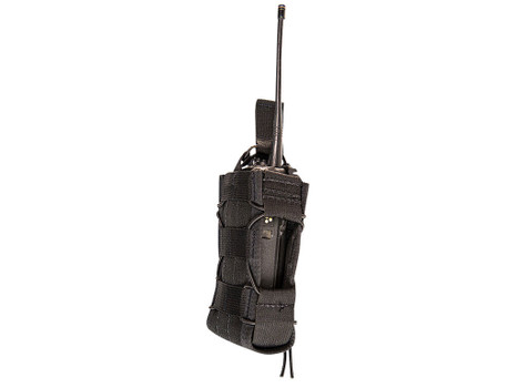 High Speed Gear 11MAC0BK TACO Multi-Access Comm Holder, Black Nylon with Bungee Pull Tongue, Fits MOLLE