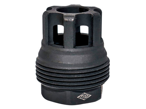 Yankee Hill 4401MB28 sRx QD Mini Muzzle Brake Black Phosphate Steel with 1/2"-28 tpi, 9mm, 1.10" OAL & 9.375" Diameter for sRx Adapters