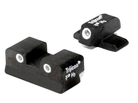 Trijicon 600448 Bright & Tough Night Sights Green/Tritium White Outline Front Sight-Green/Tritium White Outline Rear Sight Sig Sauer P225/P226/P228 #8 Front/#8 Rear