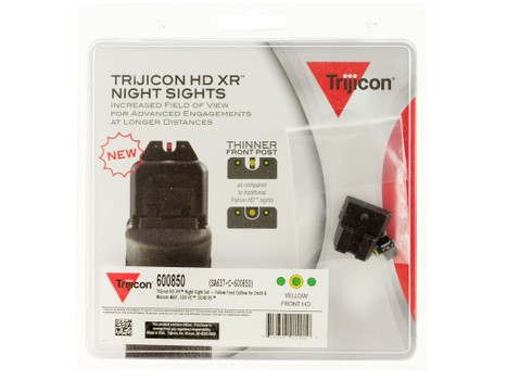 Trijicon 600850 HD XR Night Sights Green/Tritium Yellow Outline Front Sight-Green Tritium Black Outline Rear Sight Smith & Wesson M&P/M&P M2.0/SD9 VE