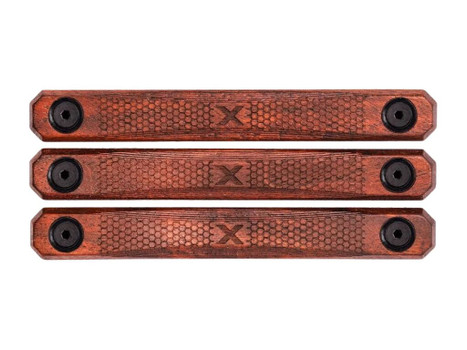 Woox SH.MLK004.S3 M-LOK Rail Covers 3 Slot American Walnut 4.88" Long