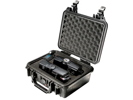 Pelican 1200000110 Protector Case Black Polypropylene Holds Handgun