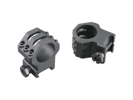 Weaver Mounts 99690 Six-Hole Picatinny Rings Matte Black 1" Extra High