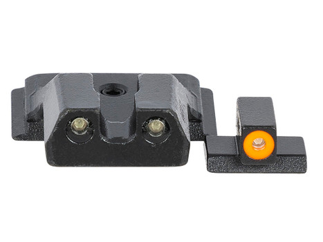 Meprolight USA 417703131 Hyper-Bright Green Tritium Orange Outline Front Sight-Green Tritium Black Outline Rear Smith & Wesson M&P Shield