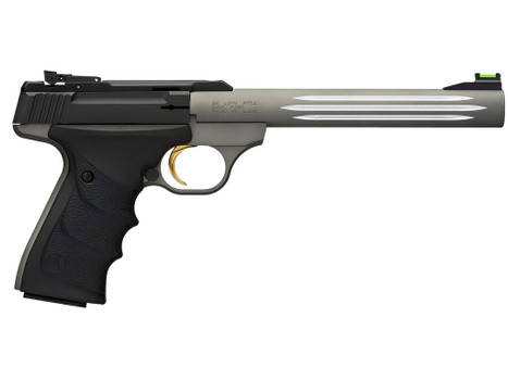 Browning 051462490 Buck Mark Lite *CA Compliant 22 LR 10+1 7.25" Matte Gray Fluted Barrel, Matte Black Serrated Steel Slide, Matte Gray Aluminum Frame, Black Ultragrip RX Grips