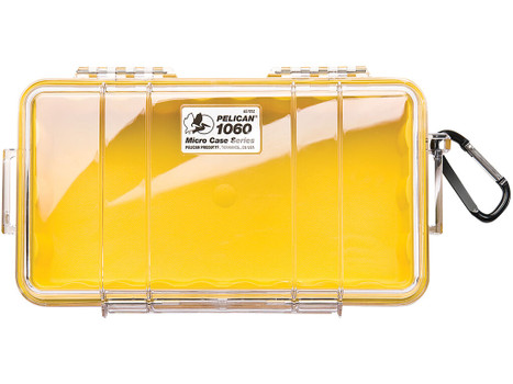 Pelican 1060027100 Micro Case Yellow/Clear Polycarbonate 9.88" Long