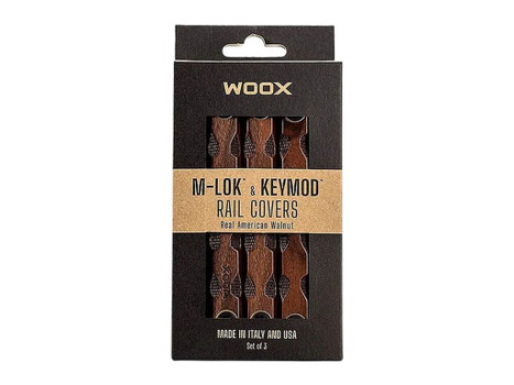 Woox SH.MLK005.S3 M-LOK Rail Covers Micarta Green American Walnut 3Pack