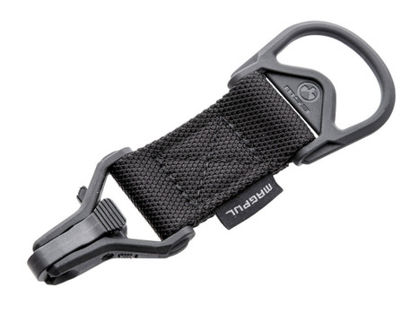 Magpul MAG516-BLK MS1/MS3 Sling Adapter made of Steel with Black Melonite Finish, Polymer Hardware, Nylon 1.25" Webbing & Two to One-Point Design for AR-15, M4 & M16
