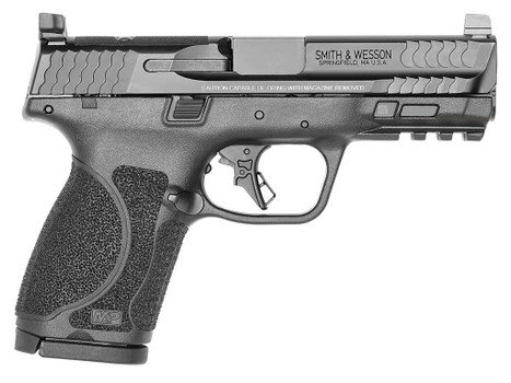Smith & Wesson 13563 M&P M2.0 Compact 9mm Luger 15+1, 4" Black Armornite Steel Barrel & Optic Cut/Serrated Slide, Matte Black Polymer Frame w/Picatinny Rail