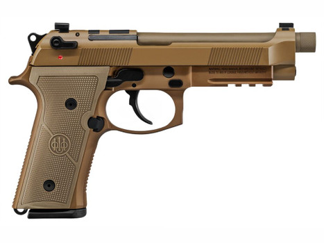 Beretta USA JS92M9A4GM M9A4 9mm Luger 5.10" Threaded Barrel 18+1, Flat Dark Earth Cerakote Polymer Frame, Serrated Steel Optic Cut Slide, Polymer Grip & Decocker Safety